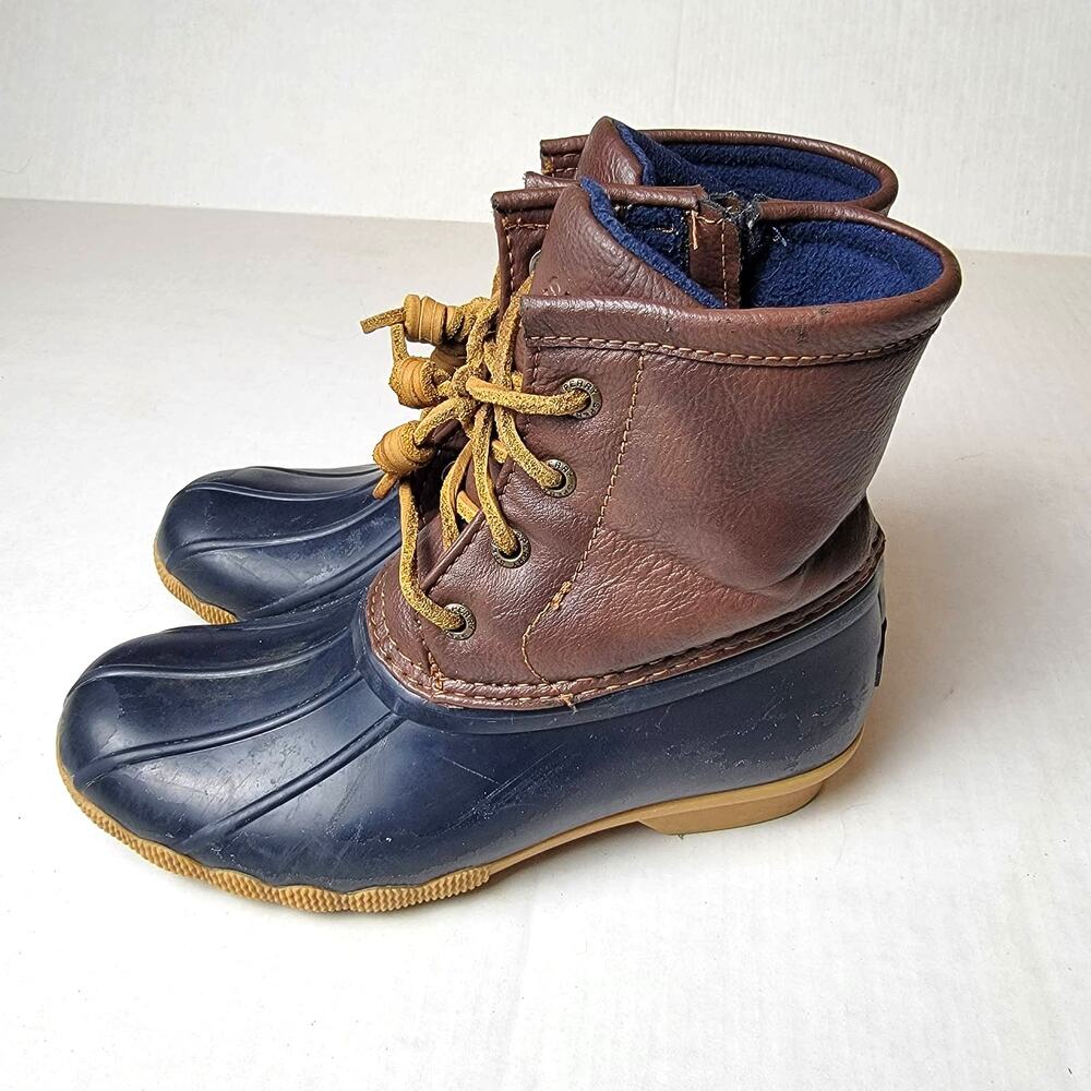 Kid's Sperry Duck Saltwater Boots SZ 1